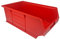 Red Storage Lin Bins | Tool Organiser Bin | Stackable Boxes for Garage | Wall Hanging Box | DIY Storage | Plastic Drawers (Large-350x205x132mm) (5 Bins)