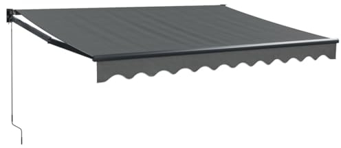 vidaXL Toldo retráctil Aluminio y Tela Gris Antracita 3x2,5 m, toldo, toldo de Patio, toldo de jardín, toldo para Puertas, toldo de terraza