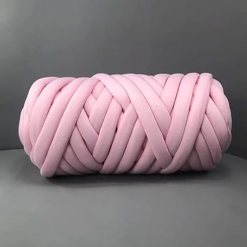 Angaekkot Sperrige Armstricken Wolle,Wolle zum häkeln Dickes garn,Riesenwolle Handgestricktes Wollgarn,500g Grob Gestrickte Kuscheldecke Länge ca 25M für Decke, Weben von Haustier Nest,Sofa (Rosa)