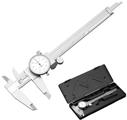 HDLNKAK Pied à coulisse à cadran résistant aux chocs - Pied à coulisse de précision avec montre de 0 à 15,2 cm - Résolution de 0,0 cm - 15,2 cm - Étrier de précision de 0,00 cm - Mesure 4 voies avec