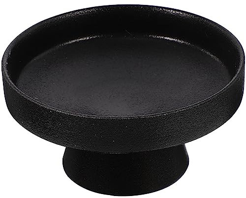 Alipis Hoher Boden Schwarze Obstschale Servierteller Mit Füßen Keramik Belüftetes Design