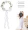 LETTERASHQP Blumenkranz Haare Haarkranz Blumen Haarreif Haarschmuck Kommunion Mädchen Haarkranz Kommunion Blumenkrone Kopfschmuck Kommunion Blumenkranz Kopfschmuck Haarreif Blumen Haarreifen Mädchen