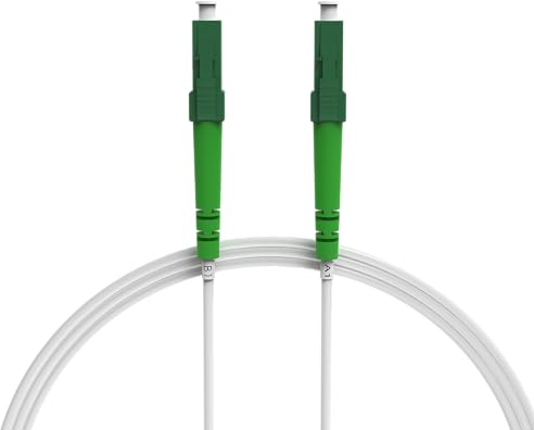 nexinex cavo in fibra ottica bianca OS2 da LC/APC a LC/APC (3 m) cavo patch a fibre ottiche | monomodale/monomode simplex LC/LC