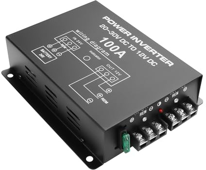 XMSJSIY DC 24 V auf 12 V Step-Down Spannungswandler – 100 A, 1200 W DC Buck-Modul-Adapter – Auto LKW Fahrzeug Netzteil – 1 Stück