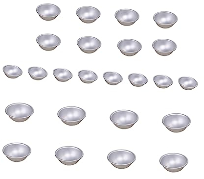 STOBOK 24stücke Teiliges Badebombenform Aus Aluminiumlegierung Badekugel-formen Langlebig Umweltfreundlich Sicher Für Diy Badeperlen Und Salzballherstellung