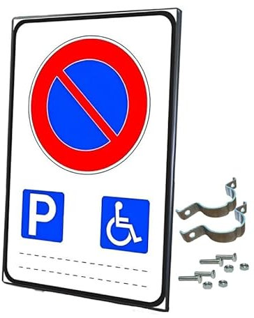 Divieto di sosta, Per disabili, cartello stradale, per uso esterno, resistente alle intemperie, in ferro, 40x60 cm, insegna stradale, proprietà privata, negozio, ristorante, parcheggio