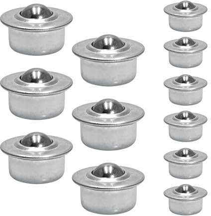 Segvi 12 Kohlenstoffstahl-Kugellager Universal Metall Kugellager mit （15mm*6Stück+22mm*6Stück） Kugelrollen, Schwerlast Kugelrollenlager inklusive kugelrollen für möbel