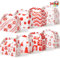 JOYIN 24 Stück 3D Weihnachten Geschenkboxen, Geschenkschachtel Süßigkeiten, Kuchen, Schokolade, Plätzchen, Kekse Karton für Weihnachten, Geschenkverpackung (Red Characters)
