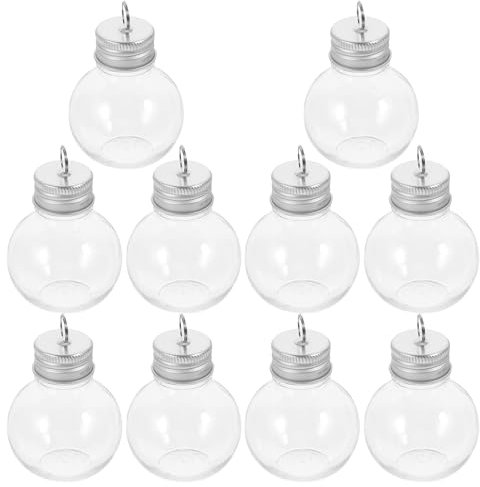 Ciieeo 20 Stk Weihnachtskugelflasche weihnachtsgetränkebehälter klare füllbare Ornamentkugel Saftflaschen easy putz basteln wasserflasche tragbare leere Flaschen leere flaschen reisen