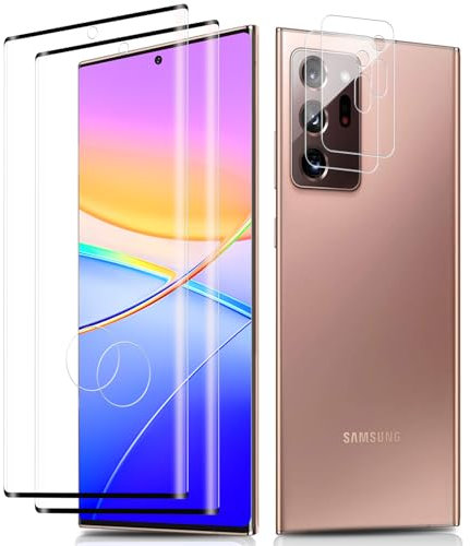 Agedate für Panzerglas für Samsung Galaxy Note 20 Ultra, 2+2 Stück Panzer Schutz Glas für Samsung Note 20 Ultra mit Kameraschutz, 9H Härte Displayschutz, Blasenfrei Panzerfolie Note20 Ultra Schutzglas