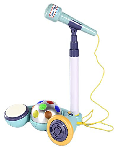 For Creative Kid Karaoke Machine Adjustable Microphone Stand Amplifying Loudspeaker Toy Children Vertical Karaoke Sing T