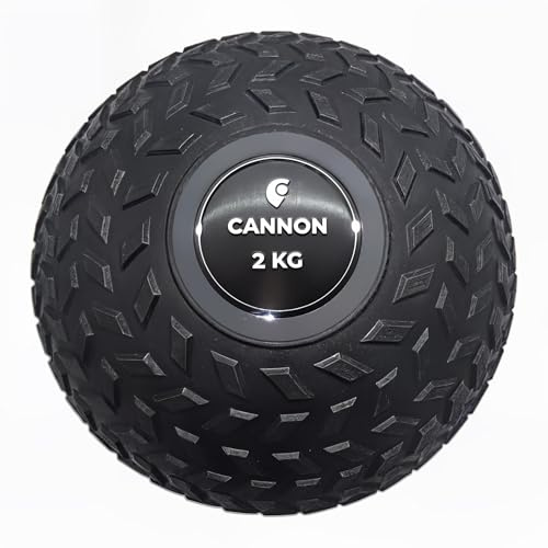 CANNON Slam Ball – Rutschfester Medizinball, 2-10 kg, ohne Rebound, Relief für mehr Halt, Kraft-, Ausdauer- und Cardio-Training (2 kg)