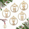 ayurvana Bolas Navidad Personalizadas - Bambalina de Mascota Personalizada - Adornos Navideños de Madera - Grabados con Nombre y Diseño Único - Bambalinas para Árbol Personalizadas (Pack de 2)