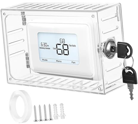 Hoement Thermostat Box Lock Universal Cover Decorative Guard Protector for Wall