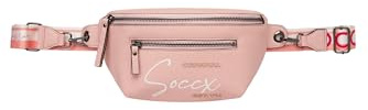 SOCCX Damen Bauchtasche mit Logo Print und Wechselgurt Dusty Rose None