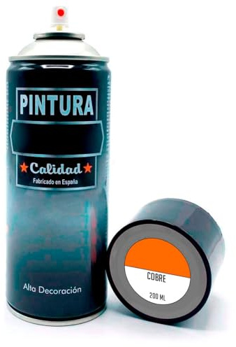 AC - Bote de Pintura en Spray - Fabricado en España - Ideal para cualquier superficie, Madera, Metal, Cartón, Piedra o Cerámica - Capacidad de 200 ML - Color Cobre