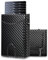 FITENOUGH Portafoglio Uomo Slim Porta Carte di Credito Pop-up, Portacarte Slim con Rfid Anticlonazione, Porta Tessere Uomo con Portamonete (Fibra di carbonio nera)