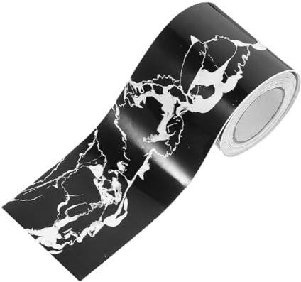 Operitacx 1 Rotolo Battiscopa in marmo in rilievo parete bordo decorazione cucina rivestimento pavimento wall stickers Trim autoadesivo wall decor copri battiscopa adesivo per stampaggio pvc