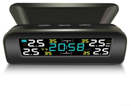 Solarbetriebenes Reifendruckkontrollsystem mit benutzerfreundlichem Farb-LCD-Display für sofortigen Datenzugriff