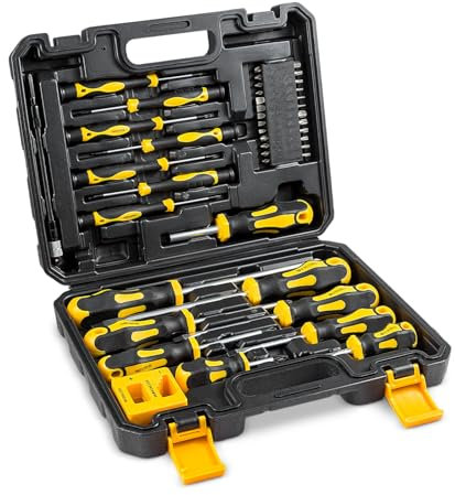 Youyijia 43-Piece Magnetic Screwdriver Set Professional Grade Chrome Vanadium Steel with Ergonomic Grip Magnetizer & Durable Storage Case for DIY Electronics Auto Repair