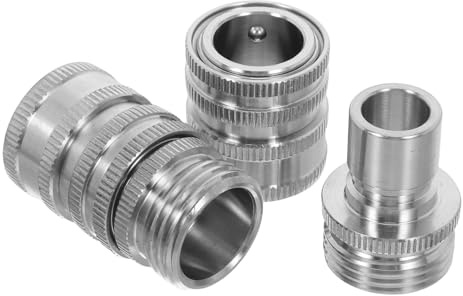 Parliky 2 Paires Lot de Raccords Rapides INOX pour Tuyau Haute Pression Connecteurs Mâle-Femelle Durables pour Nettoyage Extérieur et Arrosage Jardin