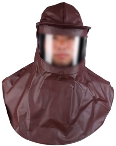 VALICLUD Wasserdichter Säure Alkalibeständiger Öl schutz umhang mit Integrierter Maske und Nackenschutz Langlebige Kopfhaube für Fabrik Industrieeinsatz