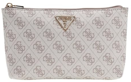 GUESS Utensilientasche Laurel II Wristlet Pouch Dark Taupe Logo