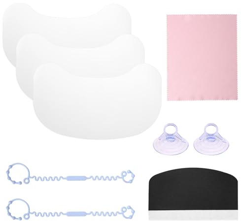 Lyreh 9stk Saugnapf-Aufklebern für Stokke Tripp Trapp Tabletts, Inklusive 3 Saugnapf-Aufklebern Rubbelkarte 2 Anti-Fall-Kettenpads 2 Saugnäpfen und Reinigungstuch für Babyschüsseln Teller