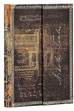 Paperblanks - Tesla, Sketch of a Turbine - Embellished Manuscripts Collection - Mini - Lined - Wrap Closure - 85 Gsm