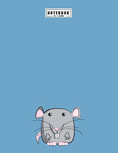 Notebook: Cute rat on blue cover and Lined pages, Extra large (8.5 x 11) inches, 110 pages, White paper: Volume 3