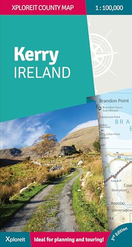 The Xploreit Map of County Kerry Ireland (Xploreit Atlantic Counties): 1:100 000