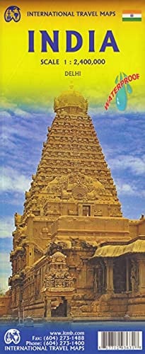 International Travel Map ITM India: Touristische Karte Indien;waterproof/wasserfest Stpl. Kolkata 11T., Stpl. Mumbai 13,5T., Stpl. New Delhi,