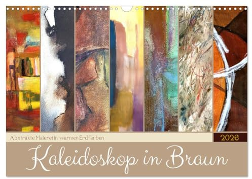 Kaleidoskop in Braun - Abstrakte Malerei in warmen Erdfarben (Wandkalender 2026 DIN A3 quer), CALVENDO Monatskalender: Künstlerische Impressionen der Farbe Braun. (CALVENDO Kunst)