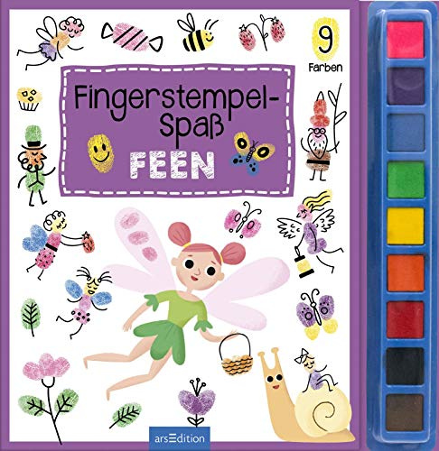 Fingerstempel-Spaß – Feen: Mit 9 Stempelfarben | Kreatives Malbuch mit Stempelkissen ab 4 Jahren