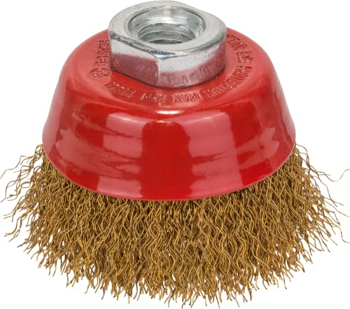 Bosch 1 608 614 020 - Cepillo (tipo vaso), latonado - 70 mm, 0,3 mm, M14 (pack de 1)