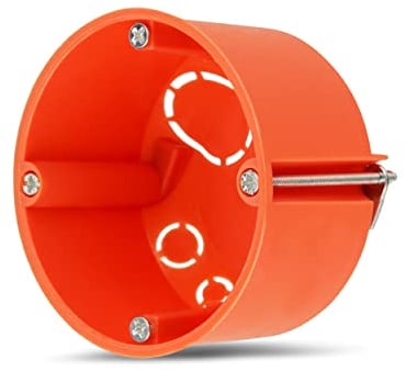 REV Hohlraumdose, Hohlwanddosen 25 St., Ø68mm, 45mm tief, Schrauben, orange