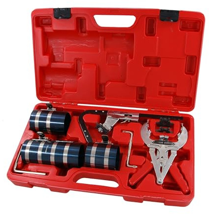 Neilsen CT3502-11pc Piston Ring Compressor Set with Ratchet Key, Ring Tool, Groove Cleaner and Offset Driver, Capacities 50–175mm