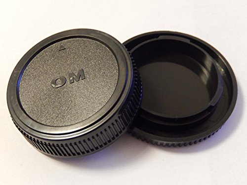 vhbw Objektivdeckel-Set kompatibel mit Olympus OM-1, OM-10, OM-2, OM-4, OM-4TI Kamera - Rück- und Gehäusedeckel, Schwarz