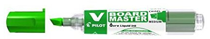 Pilot 10Stück Marker Whiteboard V BOARD MASTER abgeschrägt wiederaufladbar grün