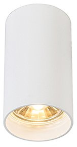 Qazqa Deckenstrahler, Deckenspot - Tuba - Weiß, max. 50W, Geeignet für LED, 5.5cm, Ideal als Wohnzimmerlampe, Küche lampe und