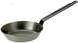 Samuel Groves Black Iron Frying Pan Round Lyonnaise Pan, Heavy Quality Steel, UK Made (12)