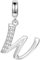 Jewellbox Buchstaben-Initialen-Anhänger – 925er Sterlingsilber für Armband oder Halsketten, S, Sterling-Silber, Kein Edelstein