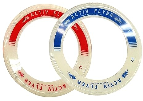 Activ Life Active Flyer: Im Dunkeln leuchtende Frisbee-Ringe – Outdoor-Spaß für Kinder, Jungen oder Mädchen jeden Alters! 2er-Pack
