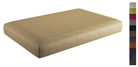 sunnypillow Palettenkissen für Gartenmöbel - Sitzkissen 120x80x15 cm - Palettenauflage für Palettensofa für Haus und Garten - Palettenpolster, Sitzpolster für Palettenmöbel - Kissen Beige