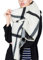 Sawekin Damen XXL Schal Halstuch/Poncho kariert quadratisch Karo schal Herbst/Winter Warmer Schal (D-Weiß)