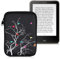 kwmobile Tasche für eReader - Neopren Hülle Schutzhülle Vögel AST Mehrfarbig Pink Schwarz - 17 x 12 x 2 cm Innenmaße