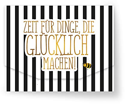 KE - Premium Geburtstagskarte mit Druck, Umschlag innen, Klappkärtchen Format 100x130mm - Streifen Motiv