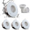 4XSweier IP65 Wasserdichte LED-Einbauleuchten, 5 W, Warmweiß, 3000 K, LED-Spot, geeignet für Badezimmer- und Küchenstrahler (Konfigurieren Sie GU10-Lampenhalterung), Downlight-Ausschnitt, 68 mm