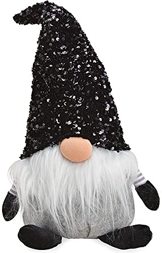 matches21 Wichtel Dekofigur Weihnachtswichtel Figur Weihnachtsdeko Adventsdeko grau schwarz Textil 1 STK 24x48x17 cm