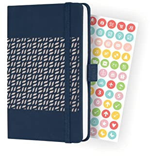 SIGEL J3204 Wochenkalender Jolie 2023 - ca. A6 - dunkelblau - Hardcover - Gummiband, Stiftschlaufe, Einstecktasche - 174 S. - FSC-zertifiziert - Terminplaner